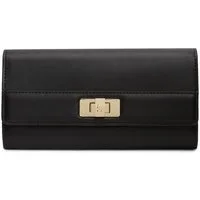 Tommy Hilfiger Geldbörse TH MODERN LARGE FLAP WALLET, Damen Portemonnaie, Geldbeute mit goldfarbenen Accessoires