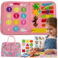 KRUZZEL Motorikbrett Manipulatives Buch Montessori-Brettspielzeug, (Spar-Set, 1-tlg), Fördert Selbstständigkeit, Konzentration und logisches Denken