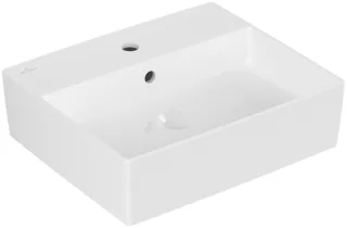 Villeroy & Boch Aufsatzwaschtisch Memento 2.0 4A07 500x420mm mittl HL durchgest m ÜL Eckig Weiß Alpi 4A0750R1