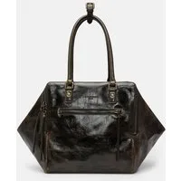 Liebeskind Berlin Schultertasche Archive Kayla Satchel L, Große Schultertasche in Lacklederoptik mit glossy Finish
