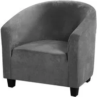 Diwzbyn Sesselhusse Sesselüberzug aus Samt, Sesselhusse Bezug für Sessel, Relaxsessel, Ohrensessel, elastisches Material, Sofabezug