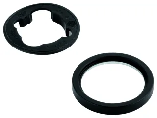 GROHE Rosette 48603 für Waschtischarmaturn ohne Zugstange rund phantom black, 48603KF0 48603KF0