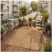 SIMPEX24 Outdoorteppich Einfarbig, Läufer, Höhe: 3 mm, Teppich Wetterfest Waschbar Balkon, Garten, Terrasse und Küchenteppich