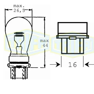 Auto-Lampe 12V 27-7W