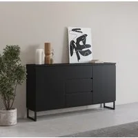 OTTO home Sideboard Modo II, Breite 150 cm, moderne grifflose Kommode 2Türen/3 SK, Schubladenkommode viel Stauraum, Einlegeböden verstellbar, Metallkufen