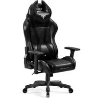 DIABLO CHAIRS Gaming-Stuhl X-Horn 2.0 HDS Kunstleder ergonomisch 3D-Armlehnen Kopfstütze (3D-Armlehnen, Memory-Schaum, HDS Kunstleder, Normal L King XL), Lendenkissen Wippfunktion 160° Metallbasis 2 Größen