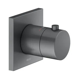 Keuco Thermostatarmatur IXMO 59553, eckig, Schwarzchrom gebürstet, 59553130002 59553130002