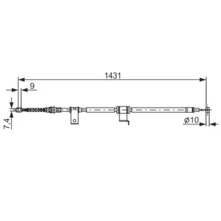 Bosch Handbremsseil hinten links Chevrolet Captiva Opel Antara