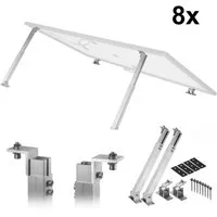 avoltik Solarmodul-Halterung Solarmodul Halterung Alu Aufständerung für Photovoltaik Winkel 15°-30°, (Solarmodul Halterung Alu Aufständerung für Photovoltaik Winkel 15°-30°, Solarmodul Halterung Alu Aufständerung für Photovoltaik Winkel 15°-30°, Farb
