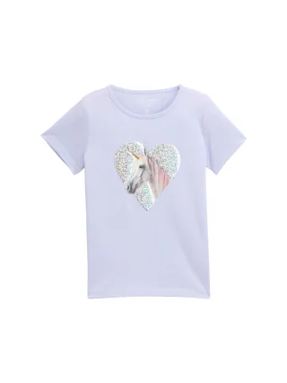 tom tailor kids - T-Shirt mit Wendepailletten happy lilac - Gr. - 98