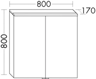 Burgbad Spiegelschrank Eqio Lack Matt 800x800x170 Weiß Matt, SPGS080F6582 SPGS080F6582