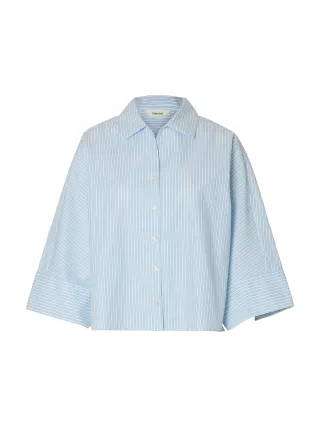 selected women - SLFESTER OVERSIZE 3/4 SHIRT B malibu blue - Gr. - 36