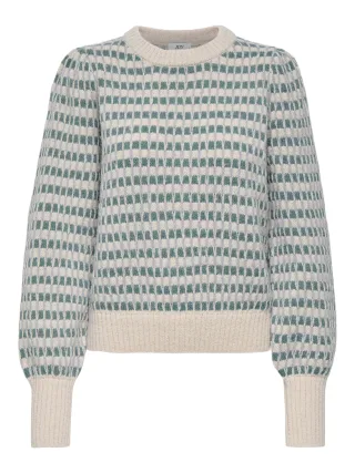 JDY - JDYSIGRID LIFE L/S ON PUFF PULL KNT NOOS Cement - Gr. - L