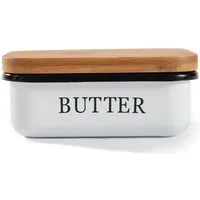Zedelmaier Butterdose Butterdose,Butterglocke für 250g Butter,mit nachhaltigem holzdeckel, (Packung)