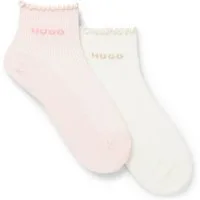 HUGO Kurzsocken mit gewellter Kante, Rippstruktur