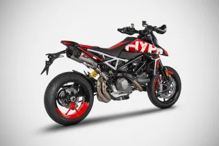 Sport Auspuff ZARD GT Version +Carbonkappen für Ducati Hypermotard 950 /SP Bj. 2021-2024 EURO-5 +ABE