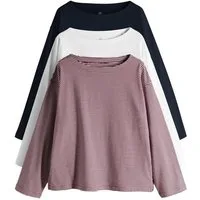 The Set Langarmshirt The Set Langarmshirts, U-Boot-Ausschnitt, 3er-Pack (3-tlg)