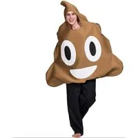 PartyFlamingo Kostüm Lustiges Emoji-Kostüm „Kackhaufen“ P o o p Erwachsene Einheitsgröße