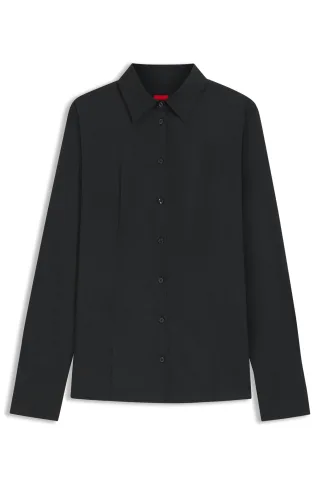 HUGO RED Womenswear - The Fitted Shirt Black - Gr. - 34
