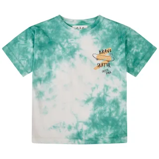 STACCATO - Kn.-T-Shirt, oversized emerald batik - Gr. - 92/98