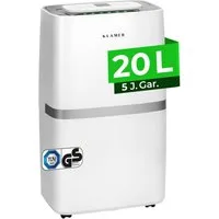 KLAMER Luftentfeuchter Elektrisch 25L, 195m³ Luftumwälzung pro Stunde, 420W starker Raumentf…, Entfeuchtung 25 l/Tag, Timer 1-24h, diverse Modi, Nachtmodus, Feuchtigkeit in 5%-Schritten