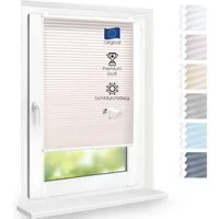 DomDeco Wabenplissee Premium Plissee ohne Bohren, lichtdurchlässig, Sichtschutz, verspannt, blickdicht, Klemmfix, UV-Schutz, modernes Fensterplissee
