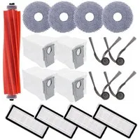 VERCO Reinigungsbürsten-Set Reinigungskit für Roborock, Für Roborock QV 35S, Für Roborock QV 35A, Für Roborock QR 598, Für Roborock QR 798, (17-tlg), Ersatz Teile Set Wartungskit Filter Seitenbürste Zubehör Bürste