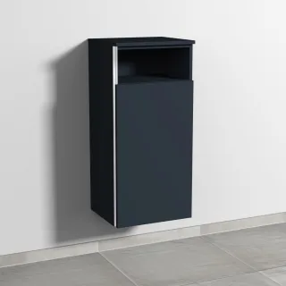Sanipa 3way Mittelschrank mit 1 Tür und 1 offenem Fach, Marine-Matt, BP1351R BP1351R