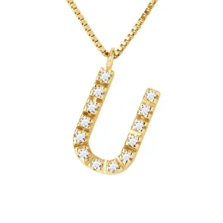 DIADEMA - Halskette mit Diamanten - U - Gelbgold