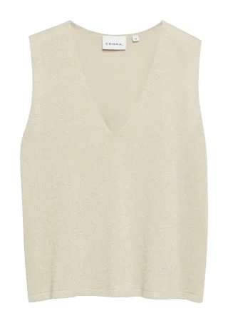 comma - Strickpullunder beige - Gr. - 34