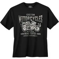 Iron Stitch Print-Shirt Iron Stitch Übergrößen T-Shirt schwarz Motorcycles