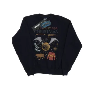 Harry Potter - "All I Want For" Sweatshirt für Mädchen (Marineblau)