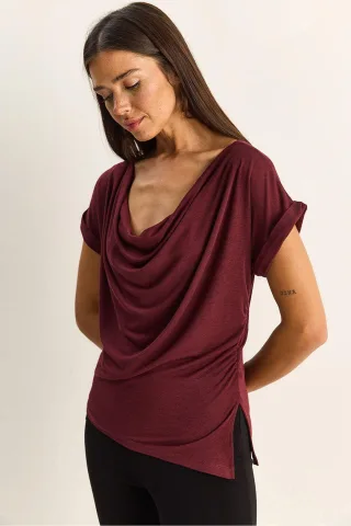 Schalkragen Drapierte Bluse