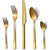 LuxusKollektion Besteck-Set Besteck Edelstahl Gold 6er Gabel Löffel 30 Teilig Gold 30 teilig