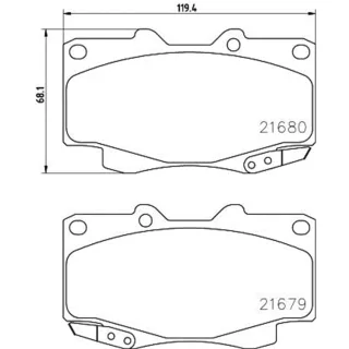 Hella Bremsbel?ge vorne Toyota Fortuner Hilux 8DB355013-481