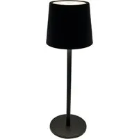 Coen Bakker Deco BV LED Außen-Tischleuchte Portable Light, mehrere Helligkeitsstufen, LED, warmweiß, kaltweiß, neutralweiß, USB dimmbar touch Metall schwarz matt 40 LED 26,5cm