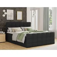 Sofnet Boxbett Best Lux (mit zwei Bettkästen, Bonell-Matratze und Topper), Doppelbett, Polsterbett mit Kopfteil und Fußteil, Boxspringbett