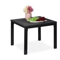 relaxdays Gartentisch Beistelltisch Balkon (1-St), schwarz