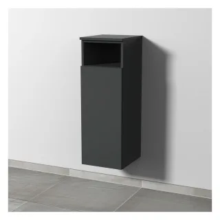 Sanipa 3way Mittelschrank mit 1 Tür und 1 offenem Fach, Anthrazit-Matt, SM13022 SM13022