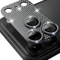Wigento Handyhülle Für Apple iPhone 17 Pro Max Kamera DiamantDesign Schutz Metall Schwarz, Aluminiumlegierung, hohe Lichtdurchlässigkeit, Anti-Fingerprint