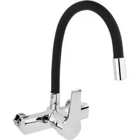 TRIZERATOP Küchenarmatur Küchenarmatur Wandarmatur flexible schwarz Wasserhahn Spültischarmatur (Küchenarmatur Wandarmatur flexible schwarz Wasserhahn Spültischarmatur, Küchenarmatur Wandarmatur flexible schwarz Wasserhahn Spültischarmatur)