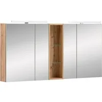 Schildmeyer Spiegelschrank Duo, Doppelter Spiegelschrank, Made in Germany, B: 141,6 cm (1-St) Solide Verarbeitung - Dieses Produkt ist in Deutschland gefertigt
