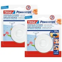 tesa Klebehaken Powerstrips Deckenhaken, Lampen, Dekoration, Lichterketten, Girlanden, (Spar-Set, 2-St., Haken, Powerstrip), Stripes selbstklebend - Haken für die Decke - je max. 500 g