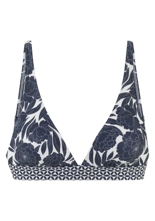 LASCANA - Sunseeker LM Triangel-Top navy-print - Gr. - 40C