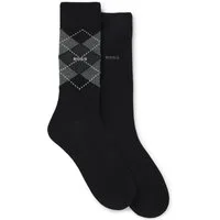 BOSS Socken 2P RS Argyle CC (Packung, 2-Paar, 2er Pack) mit BOSS Schriftzug