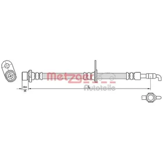 Metzger Bremsschlauch vorne links Toyota Avensis Corolla