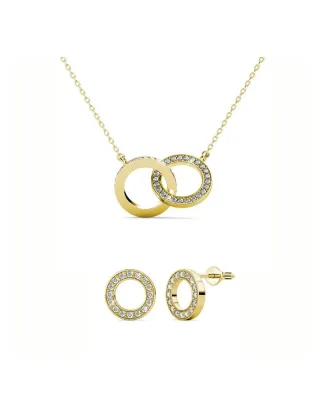 Boucles d'oreilles Ophir - Doré et Cristal