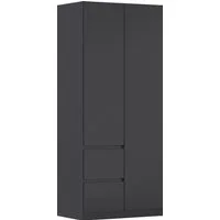 rauch Drehtürenschrank Schrank Garderobe MAINZ Breiten 91/136/181/226/271/315/360, Höhe 210cm (3 verschiedene Ausstattungen BASIC/CLASSIC/PREMIUM (inkl. SOFT-CLOSE) grifflose Front, Außentüren mit Push-to-Open Funktion MADE IN GERMANY