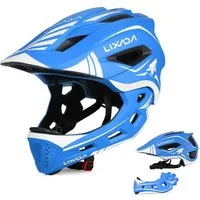 Lixada Kinderfahrradhelm Kinderfahrradhelm Fahrradhelm Kinder Fullface abnehmbar Unisex, 13 Lüftungsöffnungen, 2-in-1 Helm, stoßfester EPS-Schaum