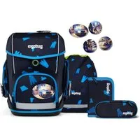 ergobag Schulranzen Cubo (5tlg., inkl. Sportbeutel, Federmäppchen, Schlampermäppchen und Kletties)